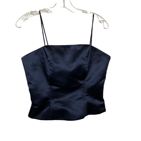 Bill Levkoff Tops - Bill Levkoff Fitted Bodice Top Navy Blue Size 10